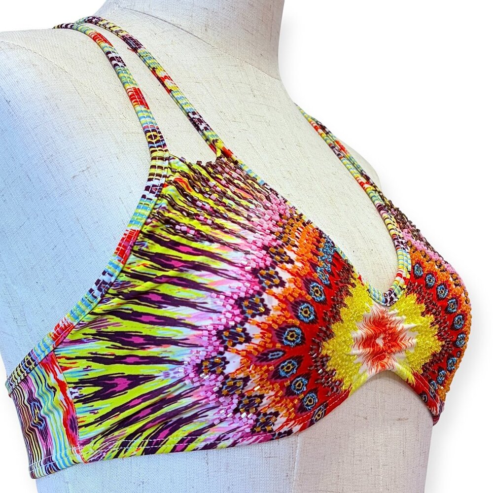 Sunbeam Utopia Beaded Halter Bikini Top - Picture 6 of 15